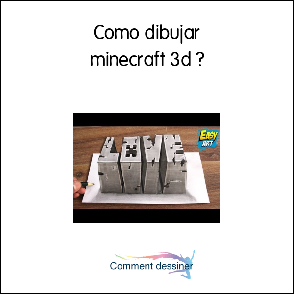 Como dibujar minecraft 3d